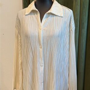Source Unknown Cream Button-Down Shirt